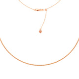 14K Rose Gold Textured Bead Links Choker Necklace. Adjustable 10"-16"