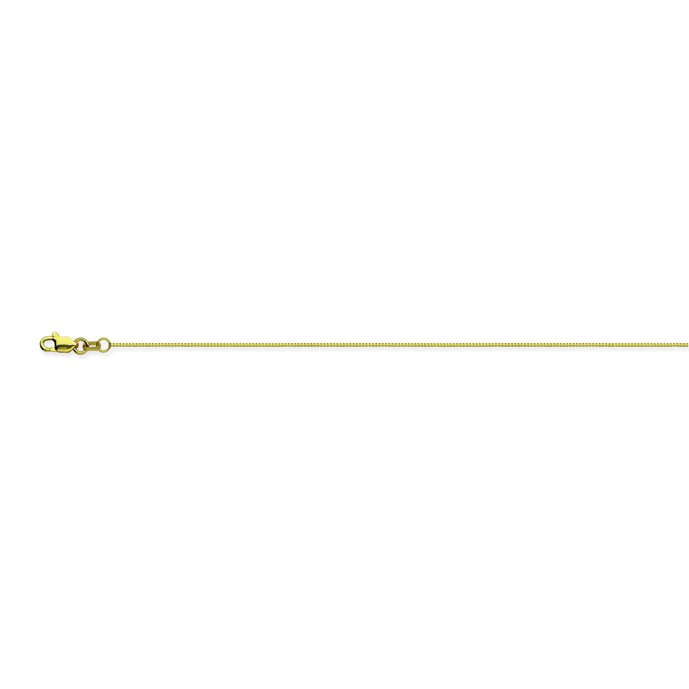 14K Yellow Gold 0.55 Box Chain in 16 inch, 18 inch, 20 inch, & 24 inch