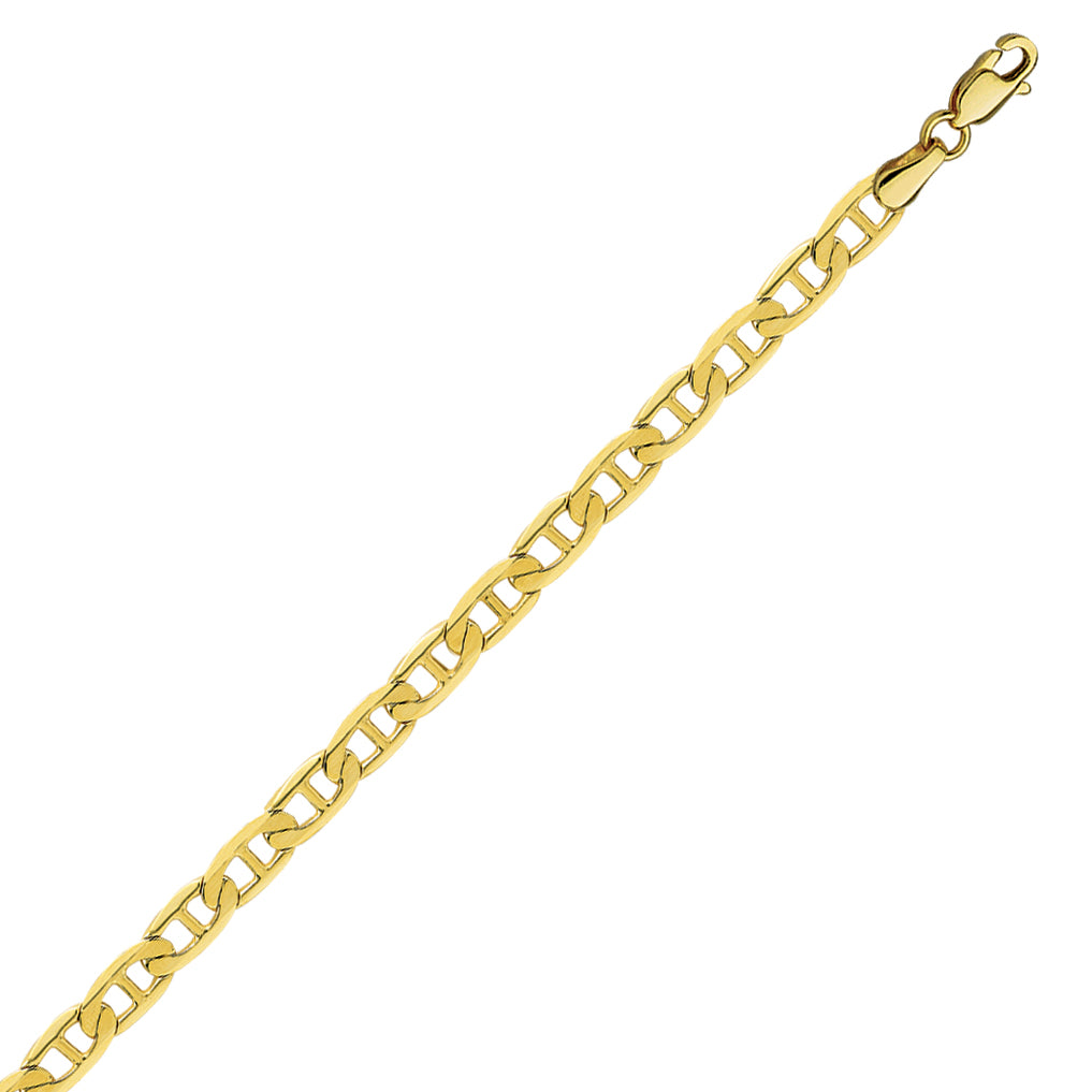 14K Yellow Gold 4.4 Mariner Chain in 18 inch, 20 inch, 22 inch, 24 inch, & 30 inch