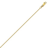 14K Two Tone Yellow & White Gold 1.05 Pave Wheat Chain in 16 inch, 18 inch, & 20 inch