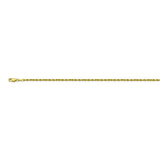 14K Yellow Gold 1.56 Diamond Cut Rope Chain in 16 inch, 18 inch, 20 inch, & 24 inch