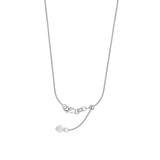 22" Adjustable Wheat Chain Necklace with Slider 10K White Gold 1.02 mm 2.5 grams