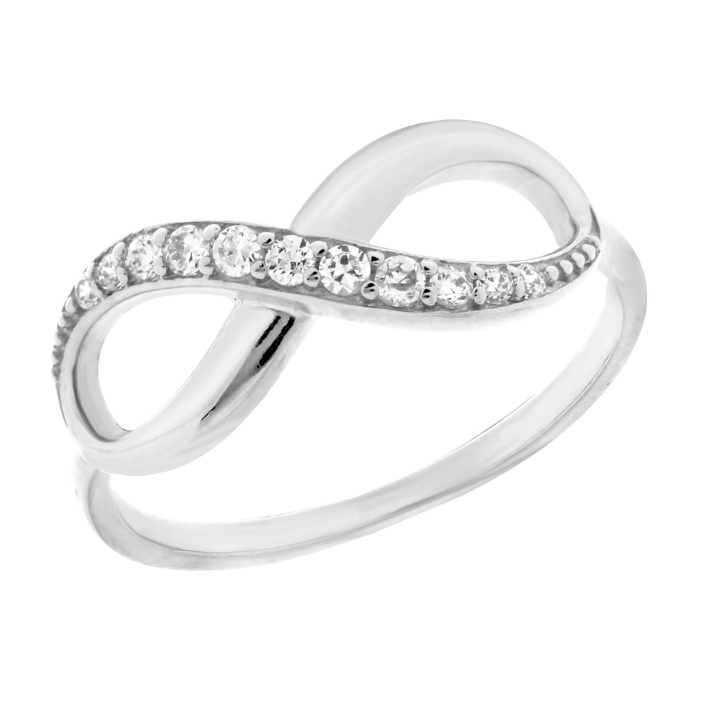 14K White Gold Infinity Diamond Ring