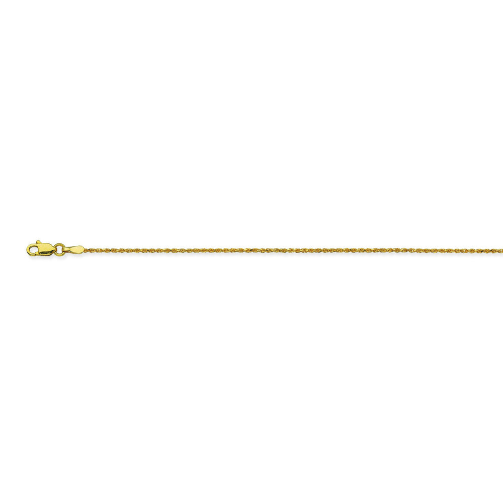 14K Yellow Gold 1.05 Diamond Cut Rope Chain in 16 inch, 18 inch, 20 inch, 22 inch, & 24 inch