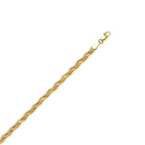 14K Yellow Gold Braided Anklet 10" length