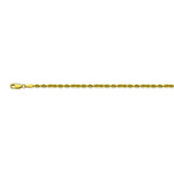 10K Yellow Gold 2.15 Diamond Cut Rope Chain in 16 inch, 18 inch, 24 inch, & 20 inch