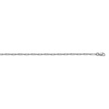 14K White Gold 1.7 Singapore Chain in 16 inch, 18 inch, 20 inch, & 24 inch