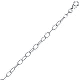 Sterling Silver Fancy Oval Rolo Chain in 16 inch, 18 inch, & 20 inch