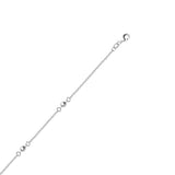 Sterling Silver Diamond Cut Ball Anklet 11