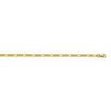 14K Yellow Gold 2.36 Figaro Chain in 16 inch, 18 inch, 20 inch, & 24 inch