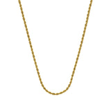 10K Yellow Gold 1.56 Diamond Cut Rope Chain in 16 inch, 18 inch, 20 inch, & 24 inch