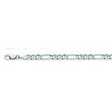 925 Sterling Silver 5.8 Figaro Chain in 8.5 inch, 18 inch, 20 inch, 22 inch, 24 inch, & 30 inch