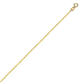 14K Yellow Gold 0.8 Sparkle Singapore Chain in 20 inch, 16 inch, & 18 inch