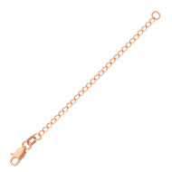 3" Sterling Silver Rose Gold Plated Extender Chain 0.6 grams