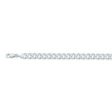 14K White Gold 6.7 Curb Chain in 20 inch, 22 inch, 24 inch, & 8.5 inch