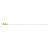 14K Yellow Gold 1.25 Round Wheat Chain in 16 inch, 18 inch, 20 inch, & 24 inch