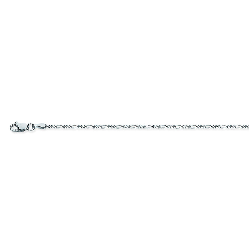 925 Sterling Silver 1.5 Figaro Chain in 16 inch, 18 inch, 20 inch, & 24 inch