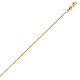 14K Yellow Gold 0.85 Square Wheat Chain in 16 inch, 18 inch, & 20 inch