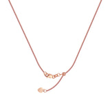 22" Adjustable Snake Chain Necklace with Slider 14K Rose Gold 1.4 mm 5.15 grams