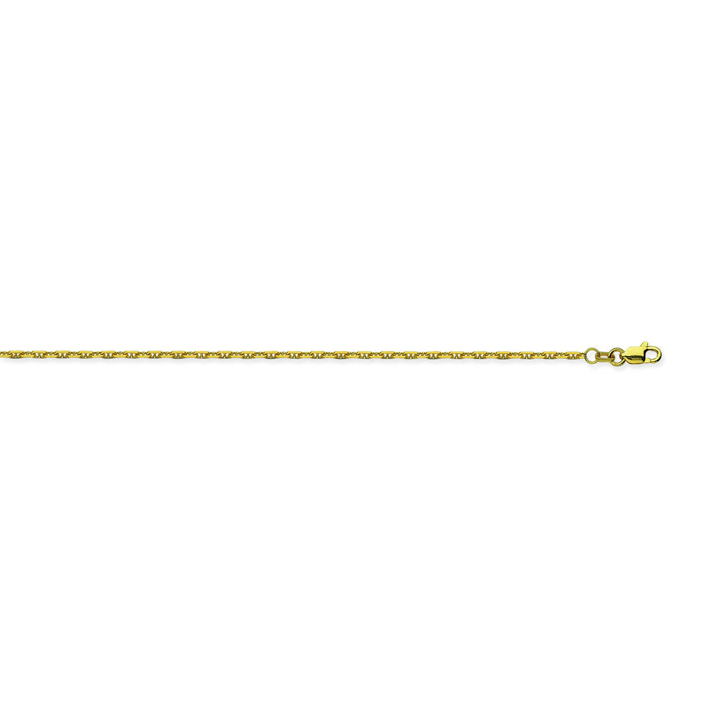 14K Yellow Gold 1.25 Anchor Chain in 16 inch, 18 inch, 20 inch, 22 inch, & 24 inch