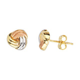 14K Yellow|Rose|White Gold Baby Love Knot Earring