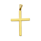 14K Yellow Gold Flat Cross Style Flat Cross Pendant