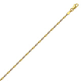 14K Two Tone Gold 1.35 Dorica Chain in 16 inch, 18 inch, 20 inch, & 24 inch