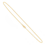 14K Yellow Gold Curb Chain Anklet Adjustable 9