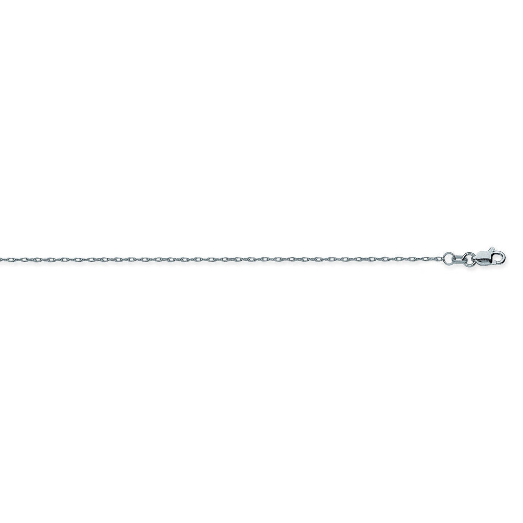 14K White Gold 1.2 Light Rope Chain in 16 inch, 18 inch, & 20 inch