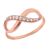 14K Rose Gold Infinity Diamond Ring