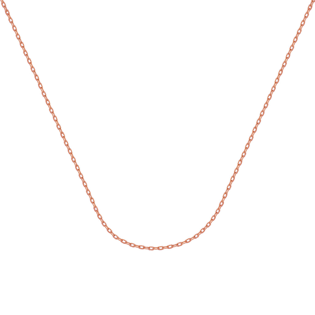 925 Rose Sterling Silver 1.82 Forzantina Chain in 16 inch, 18 inch, 20 inch, & 24 inch