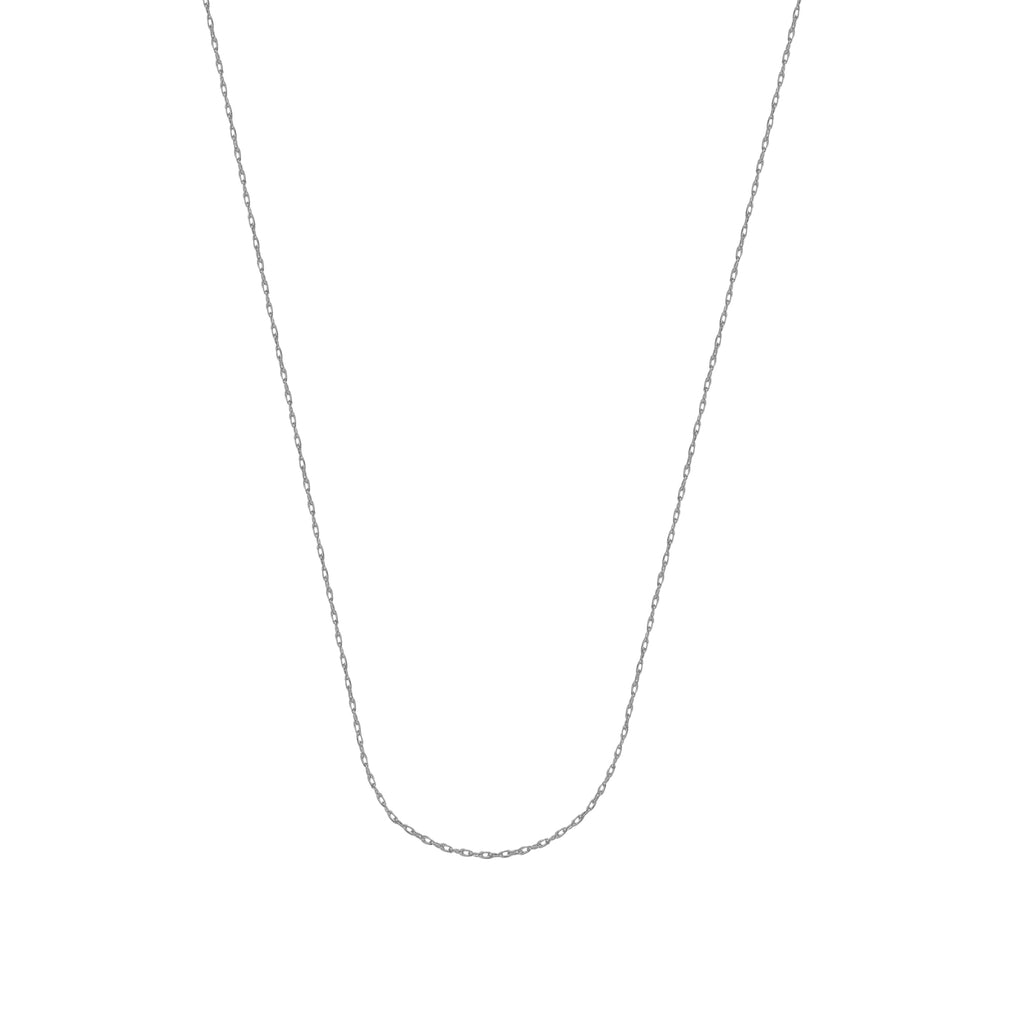 10K White Gold 0.75 Rope Chain in 16 inch, 18 inch, & 20 inch