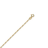 14K Yellow Gold 13-15 inch Childrens Adjustable Figaro Chain 1.28 mm 1.5 grams