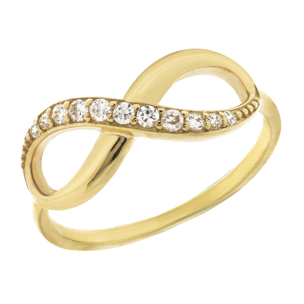 14K Yellow Gold Infinity Diamond Ring