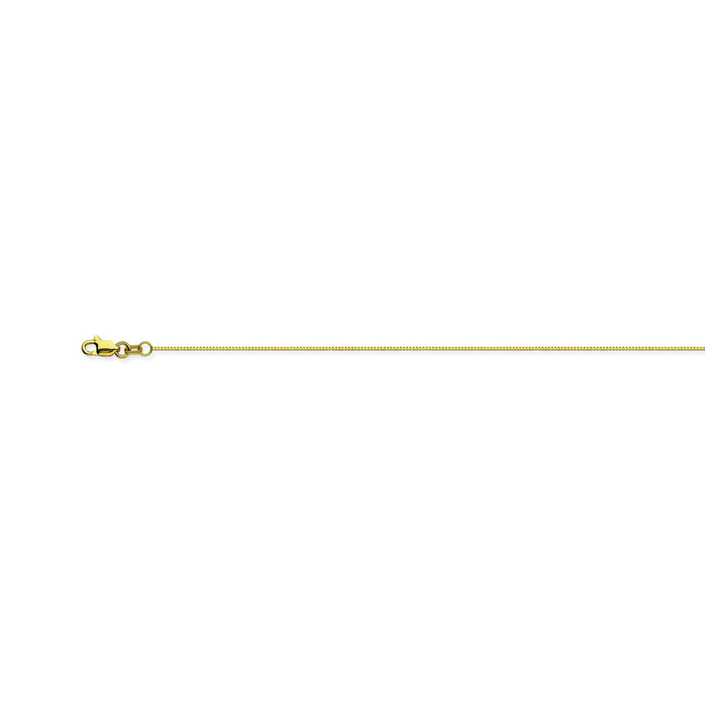 18K Yellow Gold 0.55 Box Chain in 16 inch, 18 inch, & 20 inch