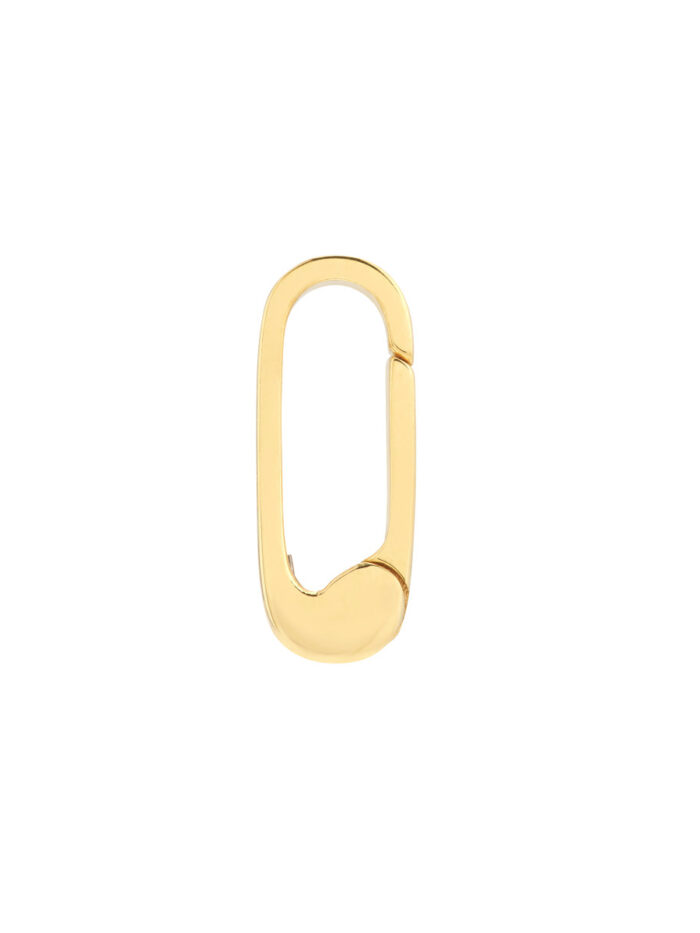 Square Wire Small Designer Push Clasp Push Lock Closure Chic Style Jewelry - 14K Yellow Gold - by Dazyle