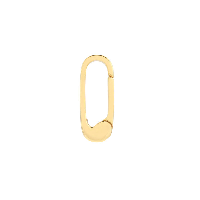 Square Wire Small Designer Push Clasp Push Lock Closure Chic Style Jewelry - 14K Yellow Gold - by Dazyle