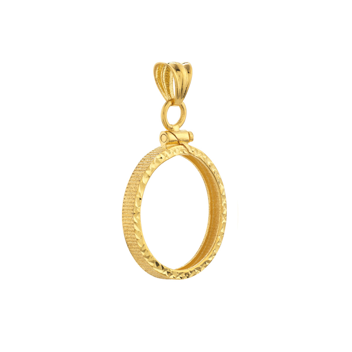 Australian Kangaroo Coin Bezel 1/4 Oz Diamond Cut - 14K Yellow Gold - by Dazyle - Image 2