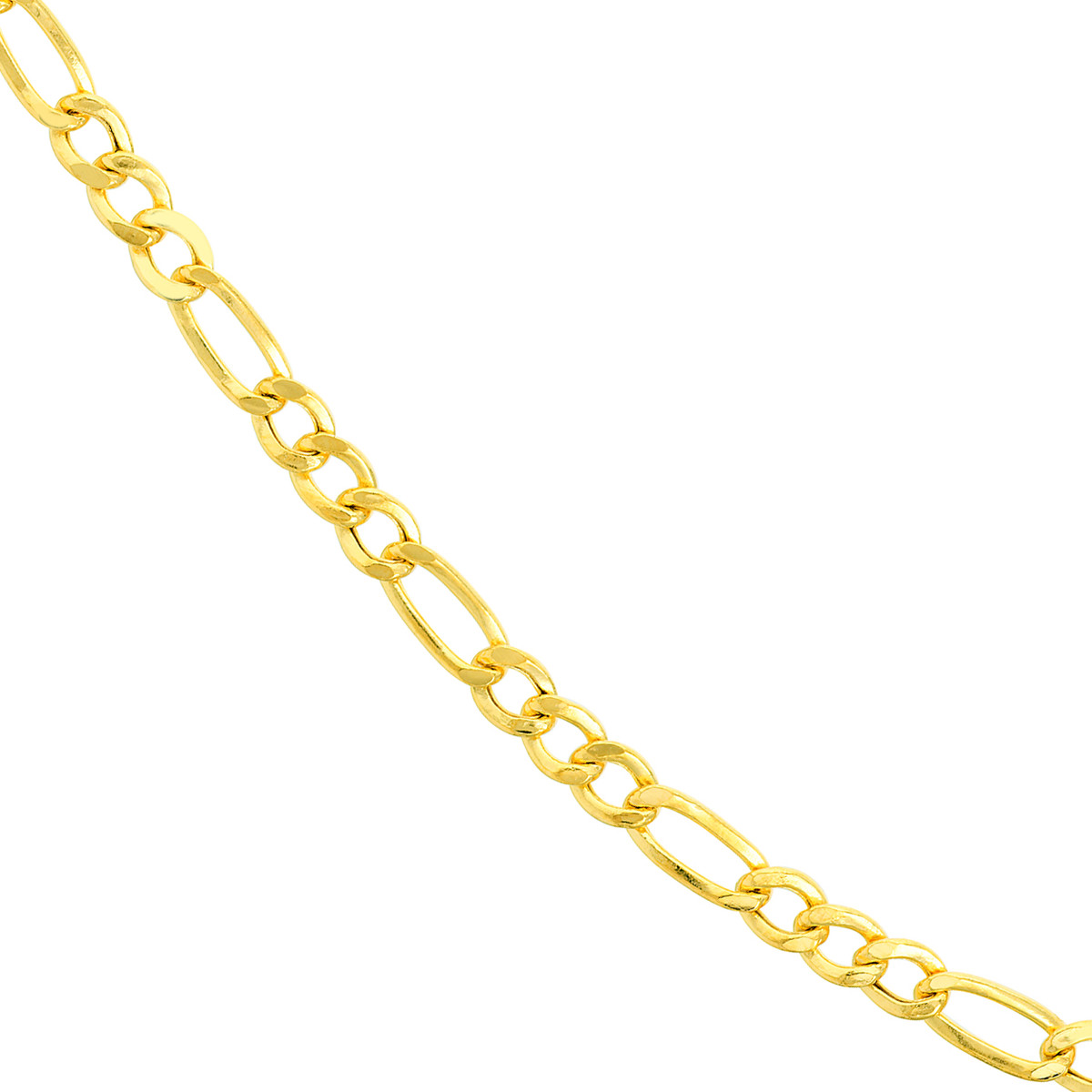 10K Yellow Gold Cuban Figaro Chain Necklace - 20 Inch - by Dazyle - Image 2