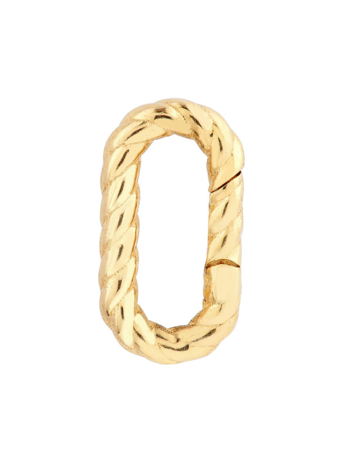 Oval Twist Link Snap Lock - 14K Yellow Gold - - by Dazyle