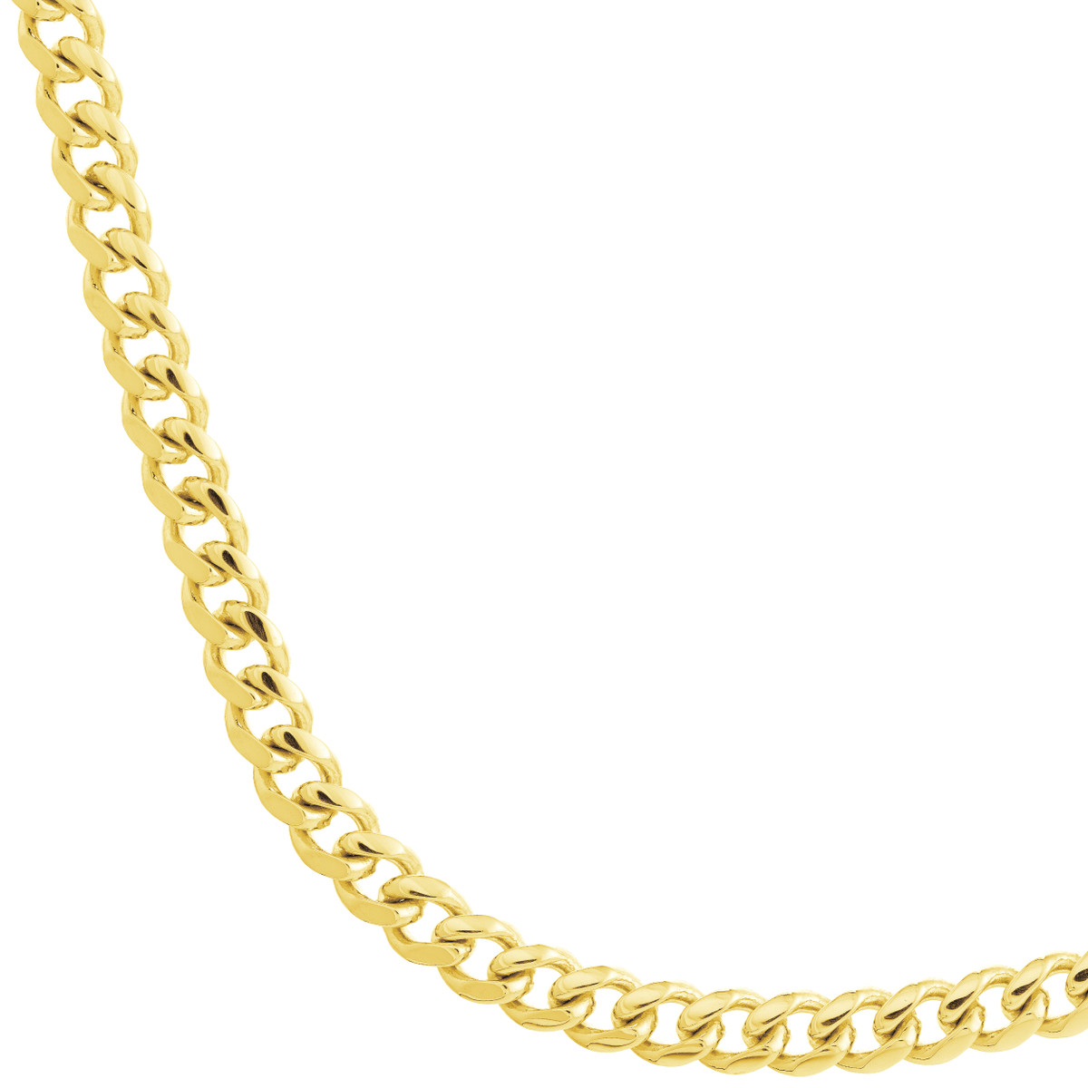 14K Yellow Gold Miami Cuban Chain Necklace Lobster Closure 8.7mm - 14K Yellow Gold 8.5 Inch - by Dazyle - Image 2