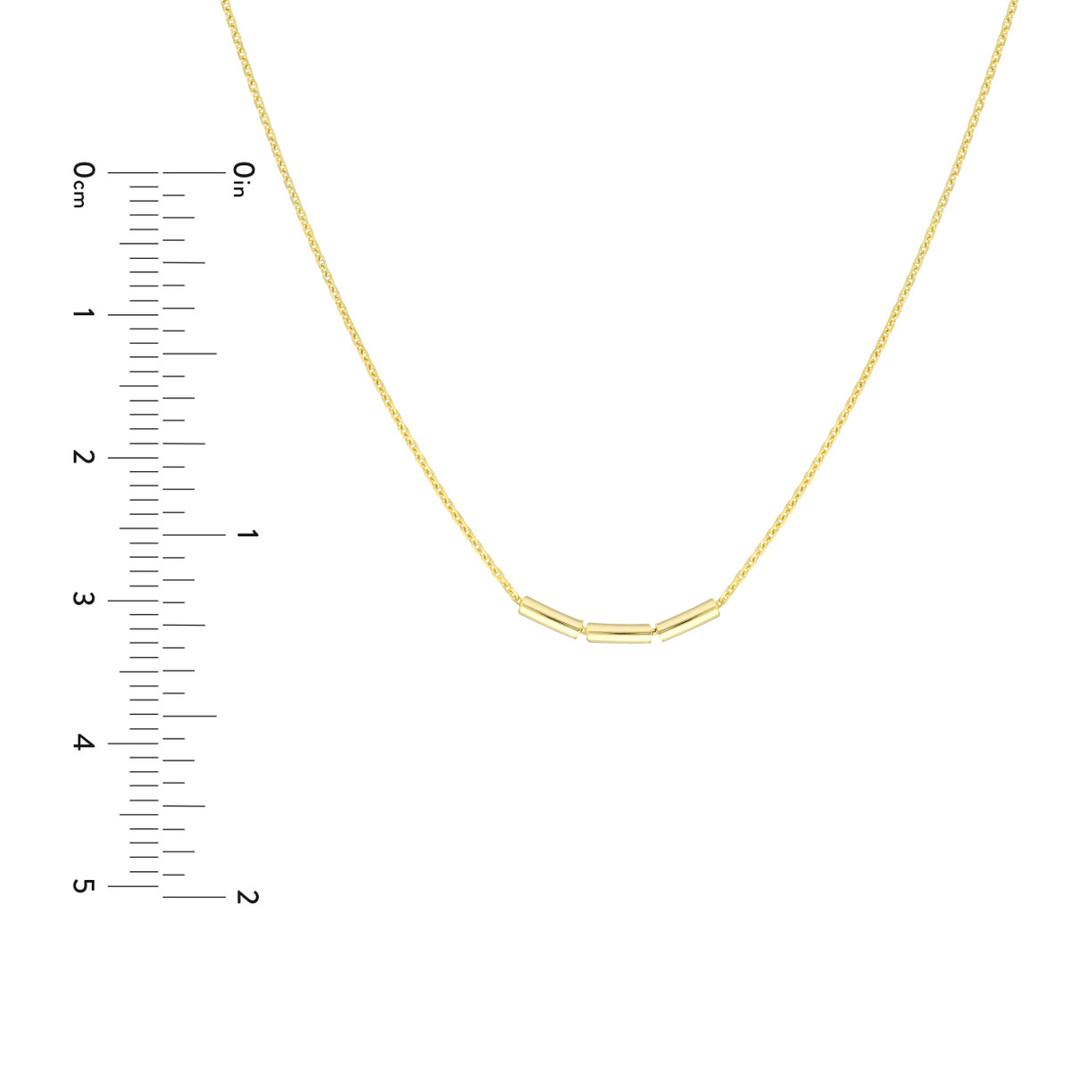 Mini Barrel Trio 14K Yellow Gold Adjustable Necklace - 18 Inch - by Dazyle - Image 5