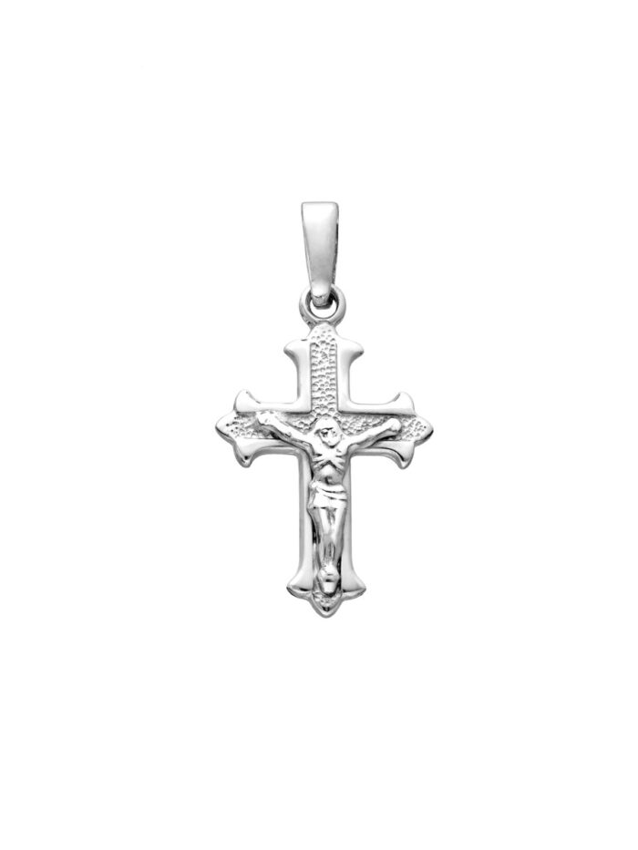 Sterling Silver Crucifix Pendant - by Dazyle