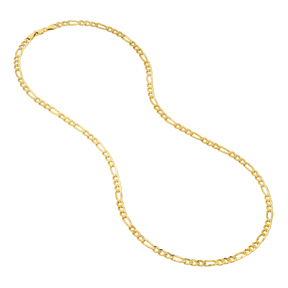 10K Yellow Gold Cuban Figaro Chain Necklace - 20 Inch - by Dazyle - Image 3