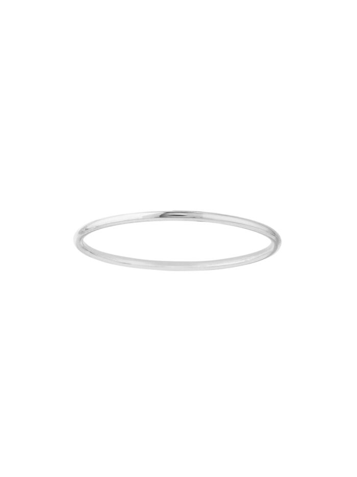 Stackable Thin Wire Ring - 14K White Gold - by Dazyle