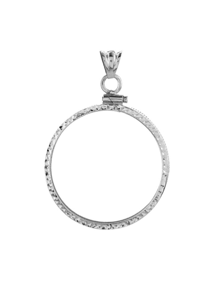 American Eagle 1 Oz Silver Coin Bezel - Sterling Silver D/C Style - by Dazyle