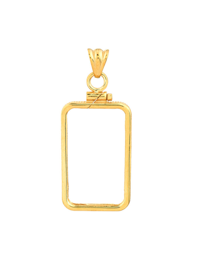 14K Yellow Gold Pamp Suisse Lady Fortuna Coin Bezel (10 Grams) - 14K Yellow Gold - by Dazyle