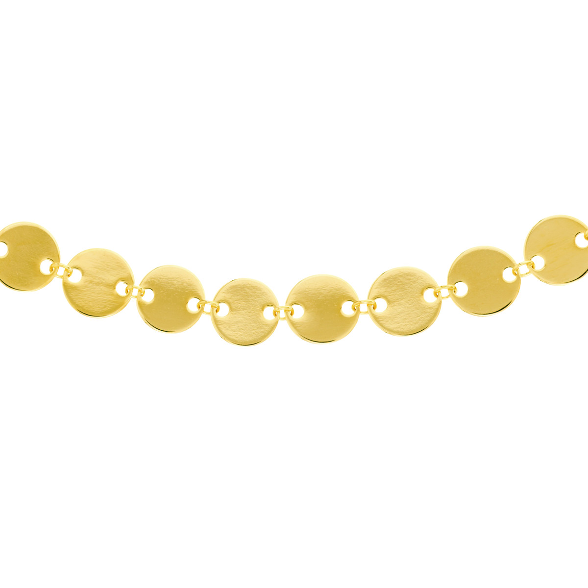 Adjustable Choker with 27 Disc Stations - 14K Yellow Gold Rope Chain - by Dazyle - Image 2