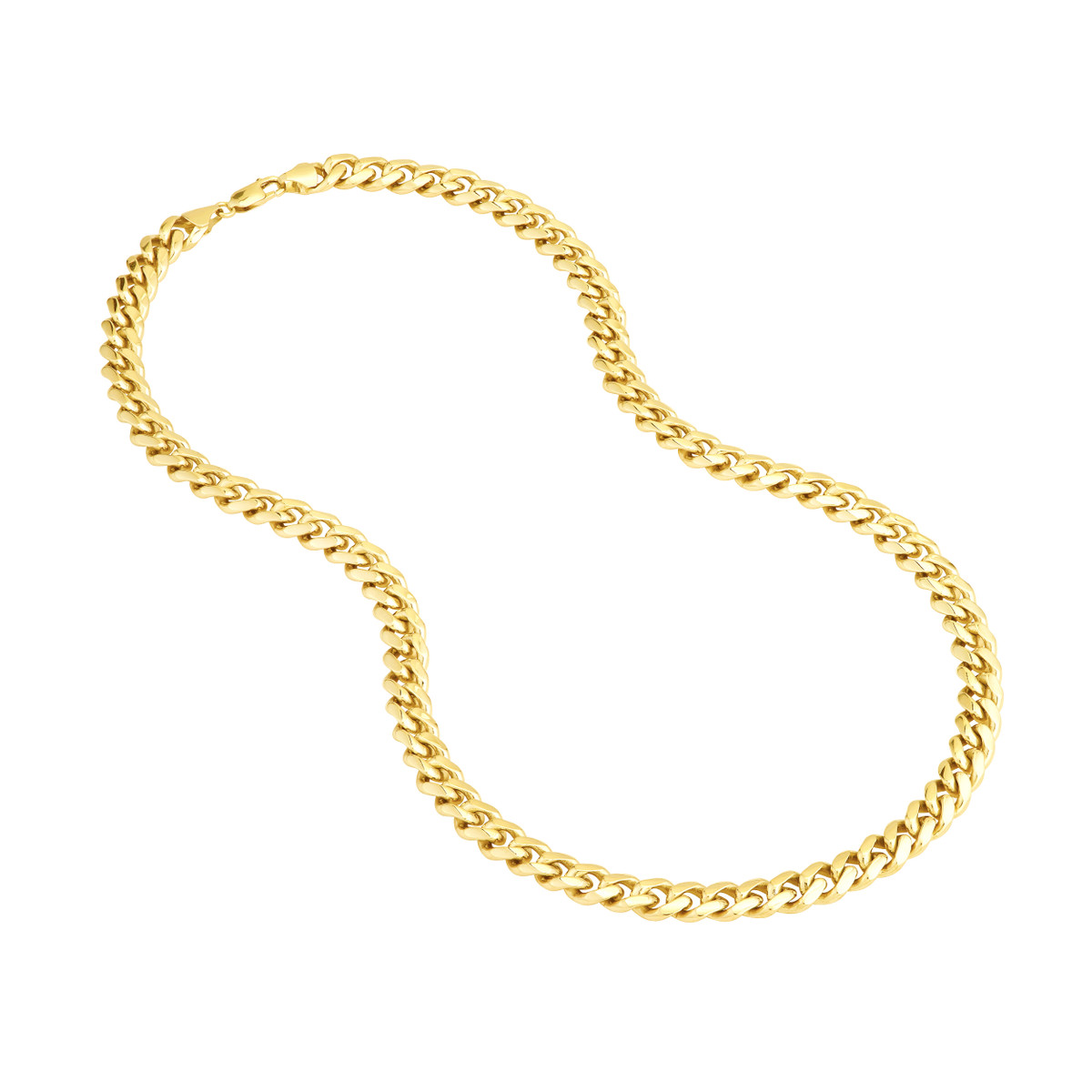 14K Yellow Gold Miami Cuban Chain Necklace Lobster Closure 8.7mm - 14K Yellow Gold 8.5 Inch - by Dazyle - Image 3