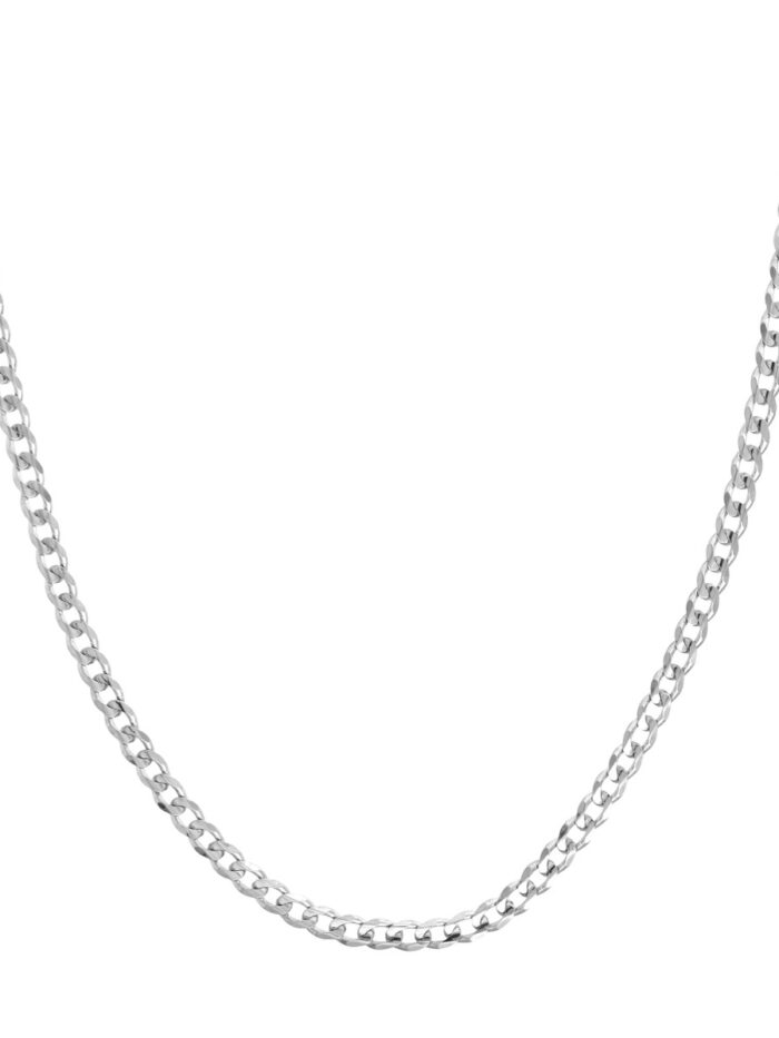 Sterling Silver Curb Chain Lobster Closure 4.4mm - Sterling Silver - 18 Inch - by Dazyle